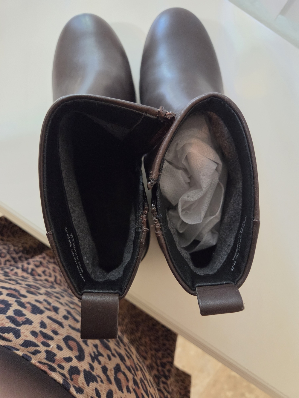 New Camper Leather Boots Women Chocolate Brown - Picture 6 of 9